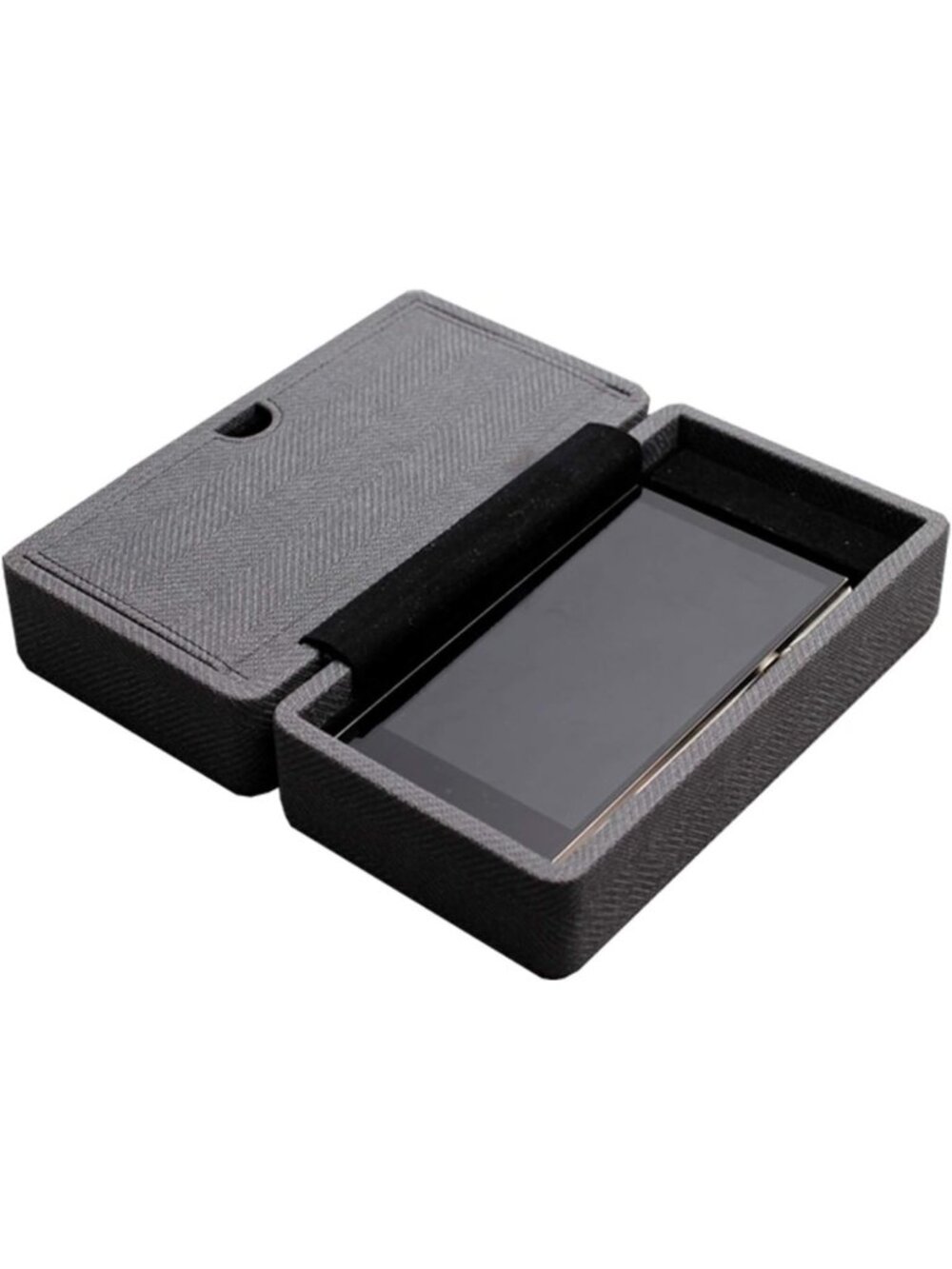Handmade PU Leather Hard Case for 2 IEM Earphones & Digital Audio Player - Black - Picture 2 of 8